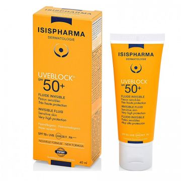 Fluid protectie solara Isispharma UVEBLOCK SPF 50+, 40ml Fluid protectie solara Isispharma UVEBLOCK SPF 50+, 40ml